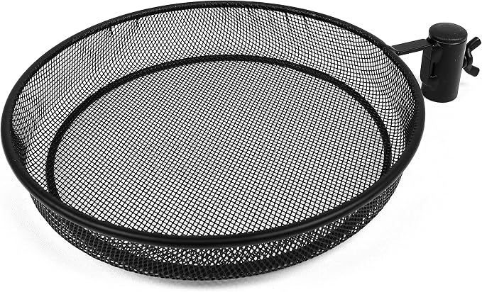 Deck Bird Feeder and Bath with Metal Mesh Tray and Water Bowl – Deck Railing - Image 9