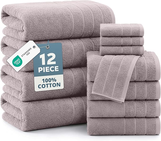 Casa Platino 100% Cotton Bathroom Towel Set by CasaPlatino