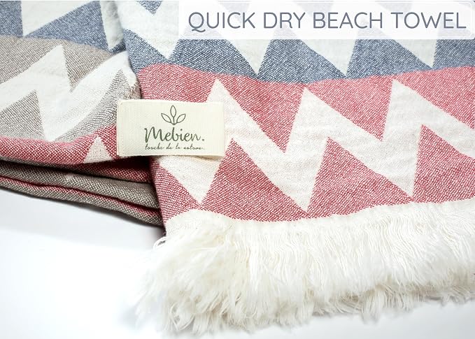 Turkish Beach Towel 35”x67” – 100% Cotton, Quick Dry, Lightweight Oversized - Image 8