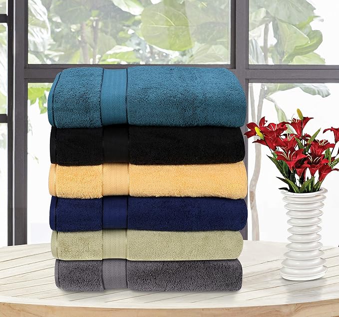 GLAMBURG 700 GSM Premium Cotton 2-Pack Oversized Extra Large Bath Sheet Set - Image 6