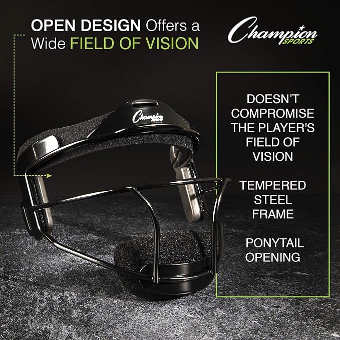Champion Sports Steel Softball Face Mask – Durable Fielder’s Mask - Image 4