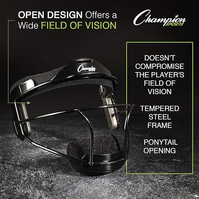 Champion Sports Steel Softball Face Mask – Durable Fielder’s Mask - Image 4