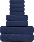 Tens Towels Pack of 8 Towels Set, 2 Extra Large Bath, 2 Hand, 4 Washcloths - Image 5