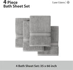 Lane Linen 100% Cotton Bath Sheets Set of 4 - Image 4