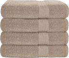 GLAMBURG Premium Cotton 4 Pack Bath Towel Set by GLAMBURG