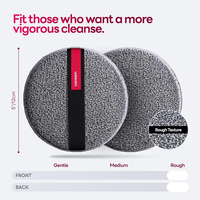 Caveem Exfoliating Body Scrubber, Extra Rough Shower Exfoliator Sponge - Image 3