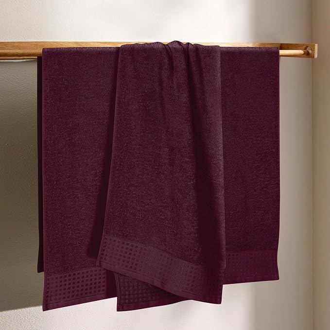 GLAMBURG Ultra Soft 4 Pack Oversized Bath Towel Set 27x54 inches, 100% Cotton - Image 3
