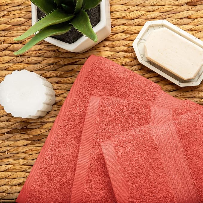 SUPERIOR Egyptian Cotton Pile 3 Piece Towel Set, Includes 1 Bath, 1 Hand - Image 5
