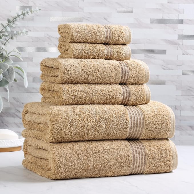 Superior Egyptian Cotton 6-Piece Towel Set, Bathroom Essentials, Towels - Image 2