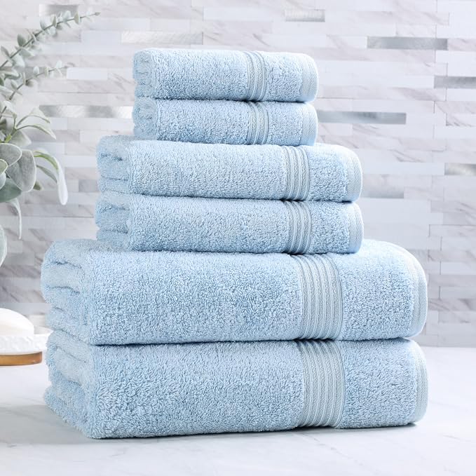 Superior Egyptian Cotton 6-Piece Towel Set, Bathroom Essentials, Towels - Image 2