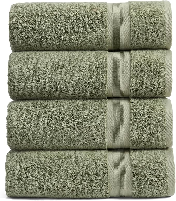 Springtree Home Luxury Viscose from Bamboo Bath Towel Set of 4 | 35% Viscose by SpringtreeHome