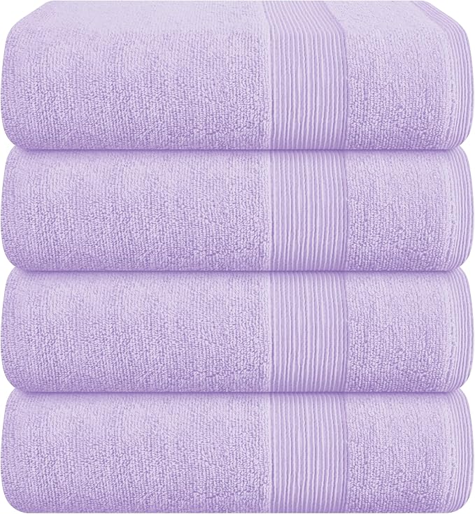 Belizzi Home 4 Pack Bath Towel Set 27x54, 100% Ring Spun Cotton, Ultra Soft by Unknown