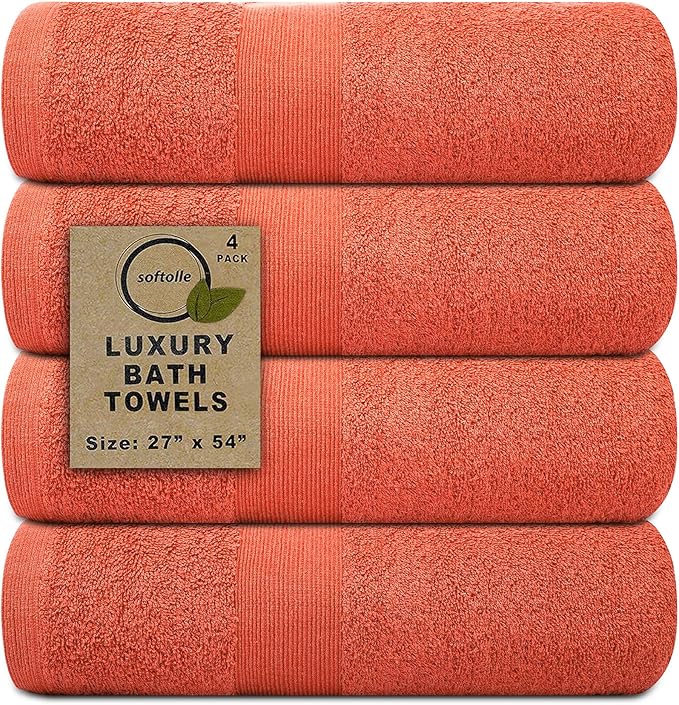 Softolle Luxury Bath Towels Set of 4 | Towels by Softolle