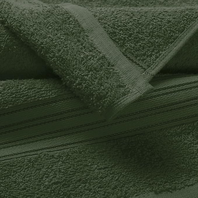 BOUTIQUO 100% Cotton 2 Pack Bath Towel Set 28x55, Eco-Friendly Large Bath Towels - Image 2
