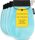 Exfoliating Glove for Shower – Dual-Sided Scrubber Mitt – Deep Exfoliation by Tisana