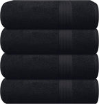GLAMBURG Premium Cotton 4 Pack Bath Towel Set by GLAMBURG