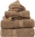 SUPERIOR Egyptian Cotton Pile 6 Piece Towel Set, Includes 2 Bath, 2 Hand by SUPERIOR