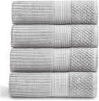 Springtree Home 100% Cotton Bath Towel Set of 4 | Super Soft & Absorbent by SpringtreeHome