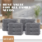 White Classic Wealuxe Grey Hand Towels - Image 4