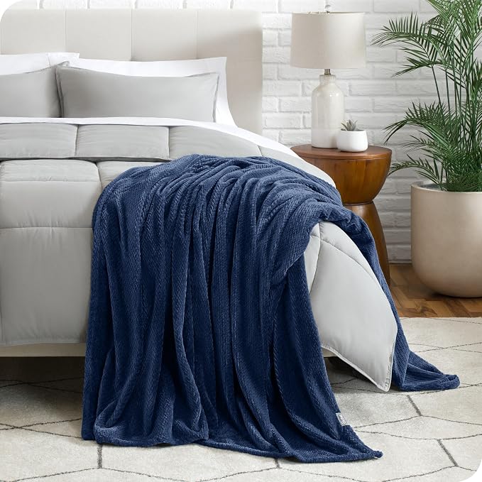 Bare Home Textured Fleece Blanket - Image 4