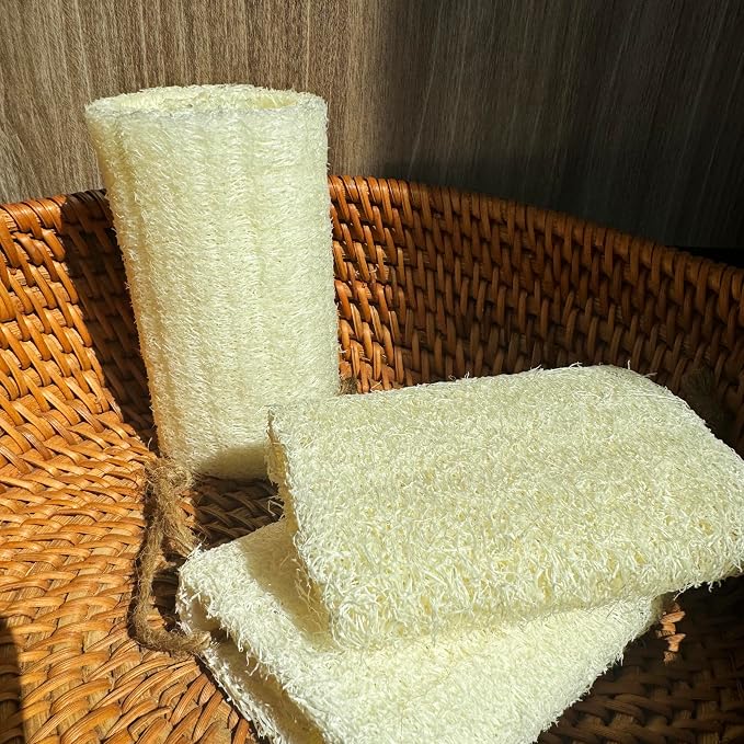 4" Natural Loofah Exfoliating Body Sponge Scrubber - Image 2