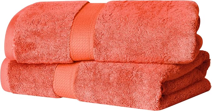 Superior Egyptian Cotton Pile Bath Towel Set of 2, Ultra Soft Luxury Towels - Image 2