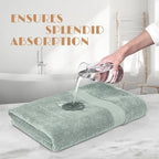 White Classic Wealuxe Green Bath Towels 24x50 Inch, Cotton Towel Set - Image 5