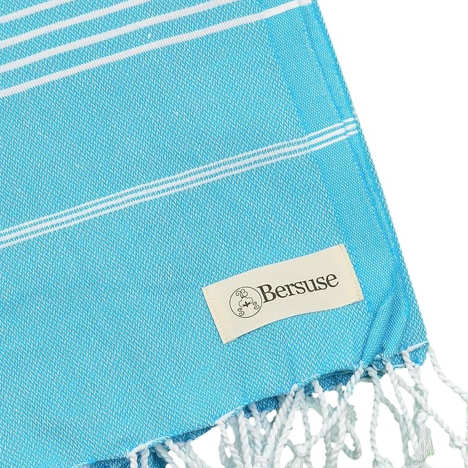 Bersuse Towels Anatolia XL Beach Blanket Throw Blanket Turkish Towel 100% - Image 4