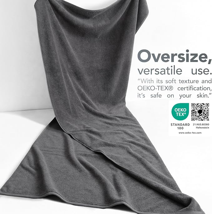 American Soft Linen 100% Cotton 600 GSM Turkish 40x80 Oversized Bath Towel Sheet - Image 3