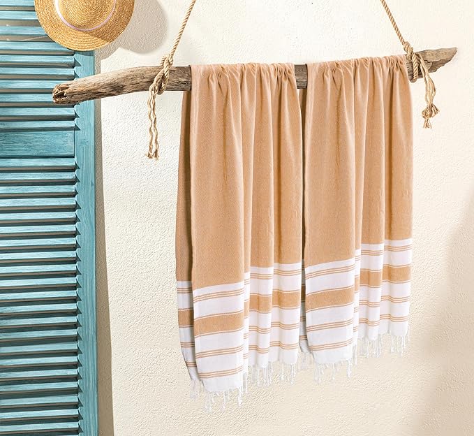 Goroly Home Cotton Turkish Peshtemal Beach Towel, Extra Large, Thin Quick Dry - Image 2