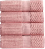 Springtree Home 100% Cotton Bath Towel Set of 4 | Super Soft & Absorbent by SpringtreeHome