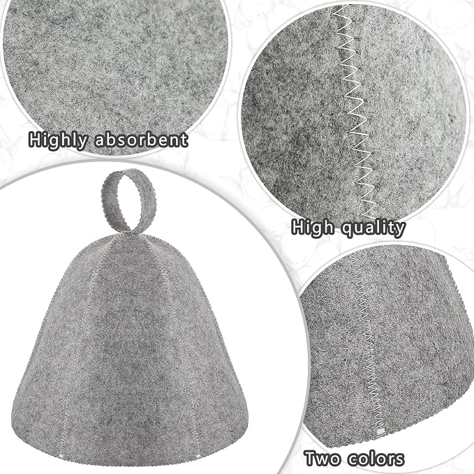 JaGely Sauna Hat for Men Women Sauna Hat Vaporarium Cap Russian Banya Cap for - Image 3