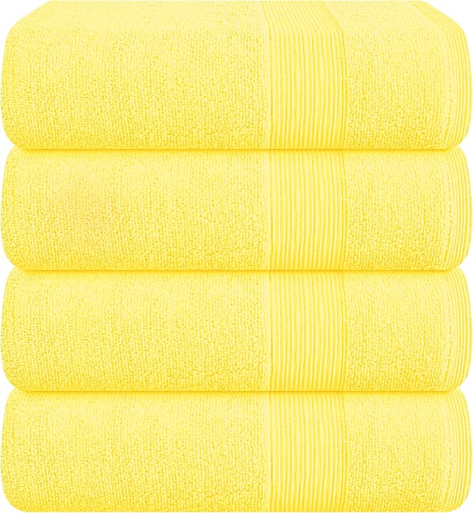 Belizzi Home 4 Pack Bath Towel Set 27x54, 100% Ring Spun Cotton, Ultra Soft by Unknown
