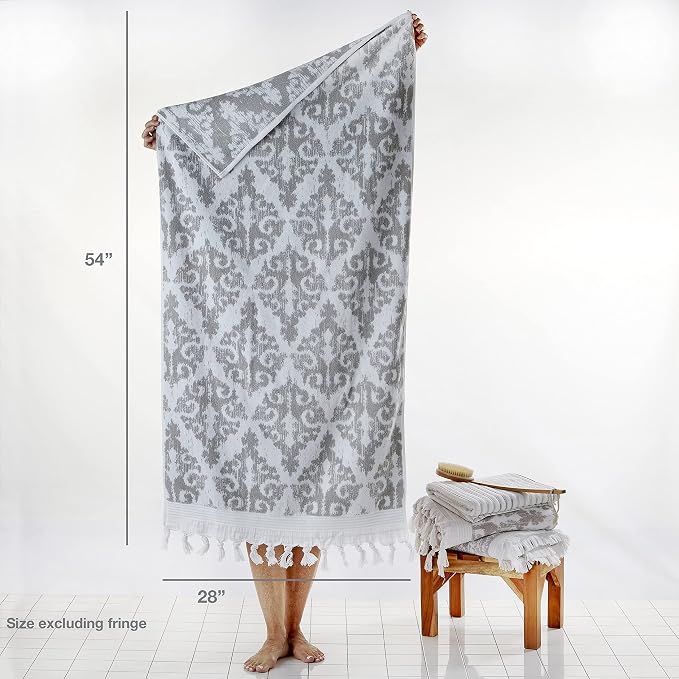 SKL Home Mirage Fringe 100% Turkish Cotton Bath Towel - Image 3