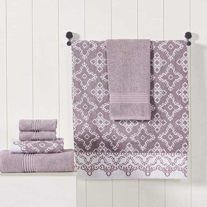 Modern Threads Charlize 6-Piece 100% Cotton Towel Set–Reversible Yarn Dyed - Image 2