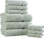 Superior Egyptian Cotton 9-Piece Towel Set, Guest Bath Decor Essentials - Image 2