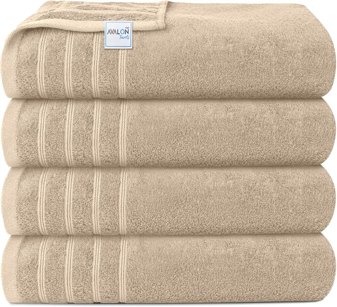 Avalon Towels Bath Towels Set of 4, Size 30 x 60 Inches, Highly Soft and - Image 3
