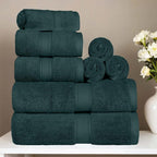SUPERIOR Egyptian Cotton Pile 8 Piece Towel Set, Includes 2 Bath, 2 Hand - Image 2