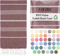 Cacala Lightweight and Thin Turkish Beach Towel 100% Cotton Sand-Free and by Cacala