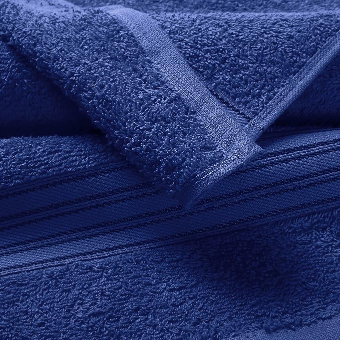 BOUTIQUO 6 Pack Cotton Towel Set, Contains 2 Bath Towels 28x55 inch, 2 Hand - Image 2