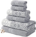 Modern Threads Monroe 6-Piece 100% Cotton Towel Set – Reversible Yarn Dyed by ModernThreads