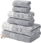 Modern Threads Monroe 6-Piece 100% Cotton Towel Set – Reversible Yarn Dyed by ModernThreads