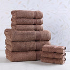 Superior Egyptian Cotton 9-Piece Towel Set, Guest Bath Decor Essentials by SUPERIOR