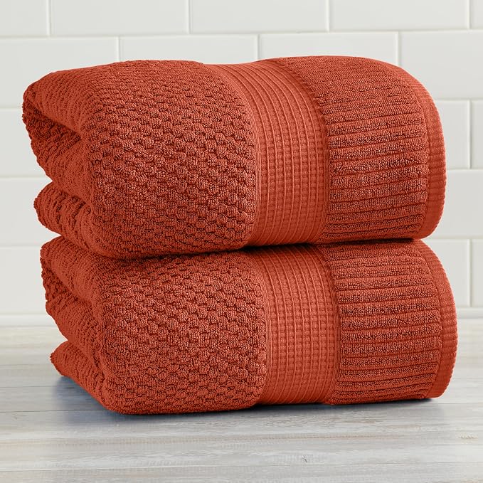 NY Loft 100% Cotton 2 Pack Bath Sheet Towel Set | Extra Large Oversize Bath - Image 9