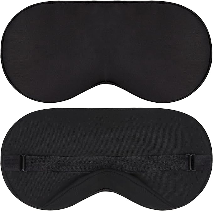 Sleep Mask - Black, 100% Tencel Derived from Natural Wood Pulp - Lightweight by VeganSilk