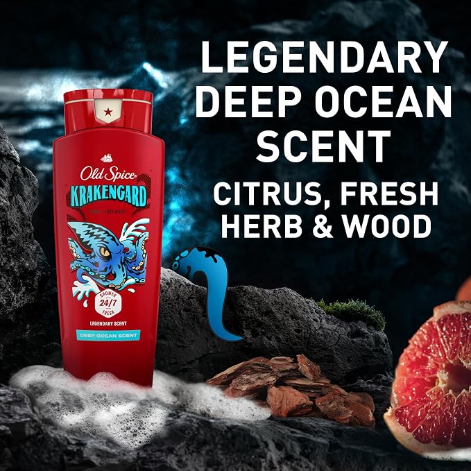 Old Spice Cleansing Body Wash for Men, 3X Defense, 24/7 Shower Fresh - Image 8