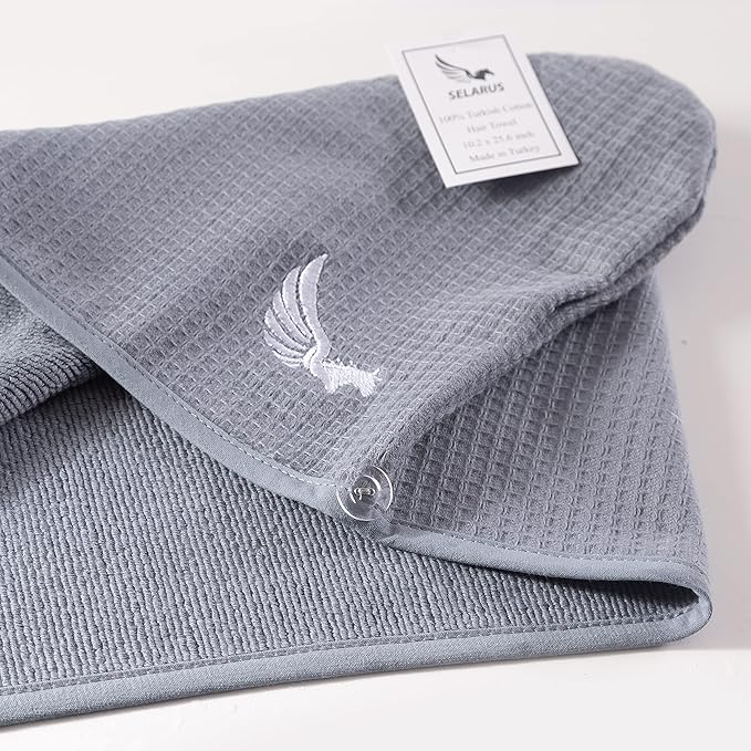 100% Turkish Cotton Hair Towel Wrap - Image 3