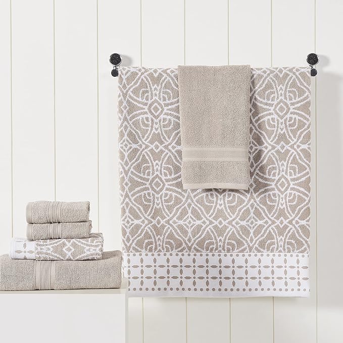 Modern Threads Monroe 6-Piece 100% Cotton Towel Set – Reversible Yarn Dyed - Image 2