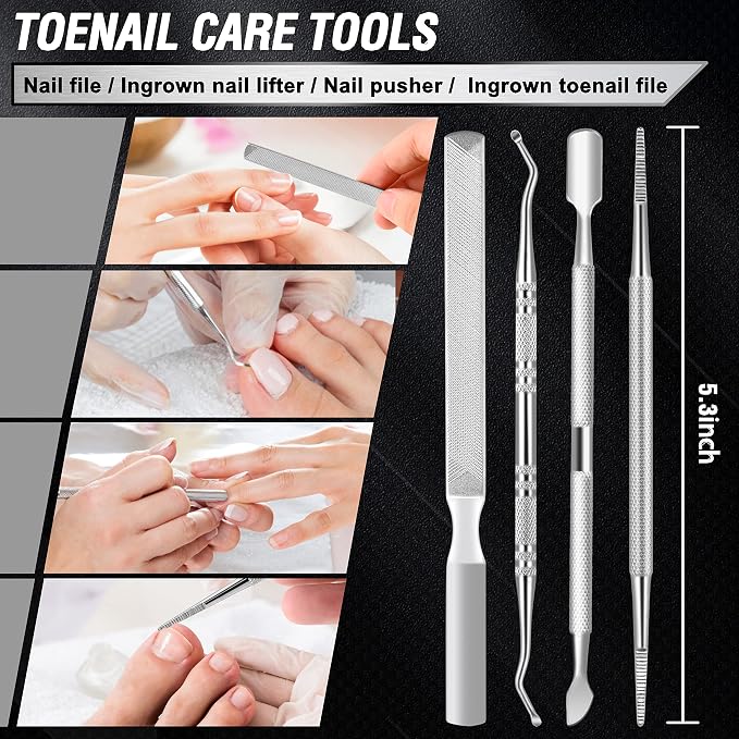Toenail Clippers for Seniors Thick Toenails, Aucurwen Heavy Duty Toe Nail - Image 6