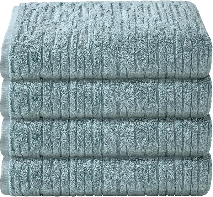 SKL Home CloudSoft Cotton Luxury 4 Pc Bath Towel Set by SKLHomebySaturdayKnightLtd